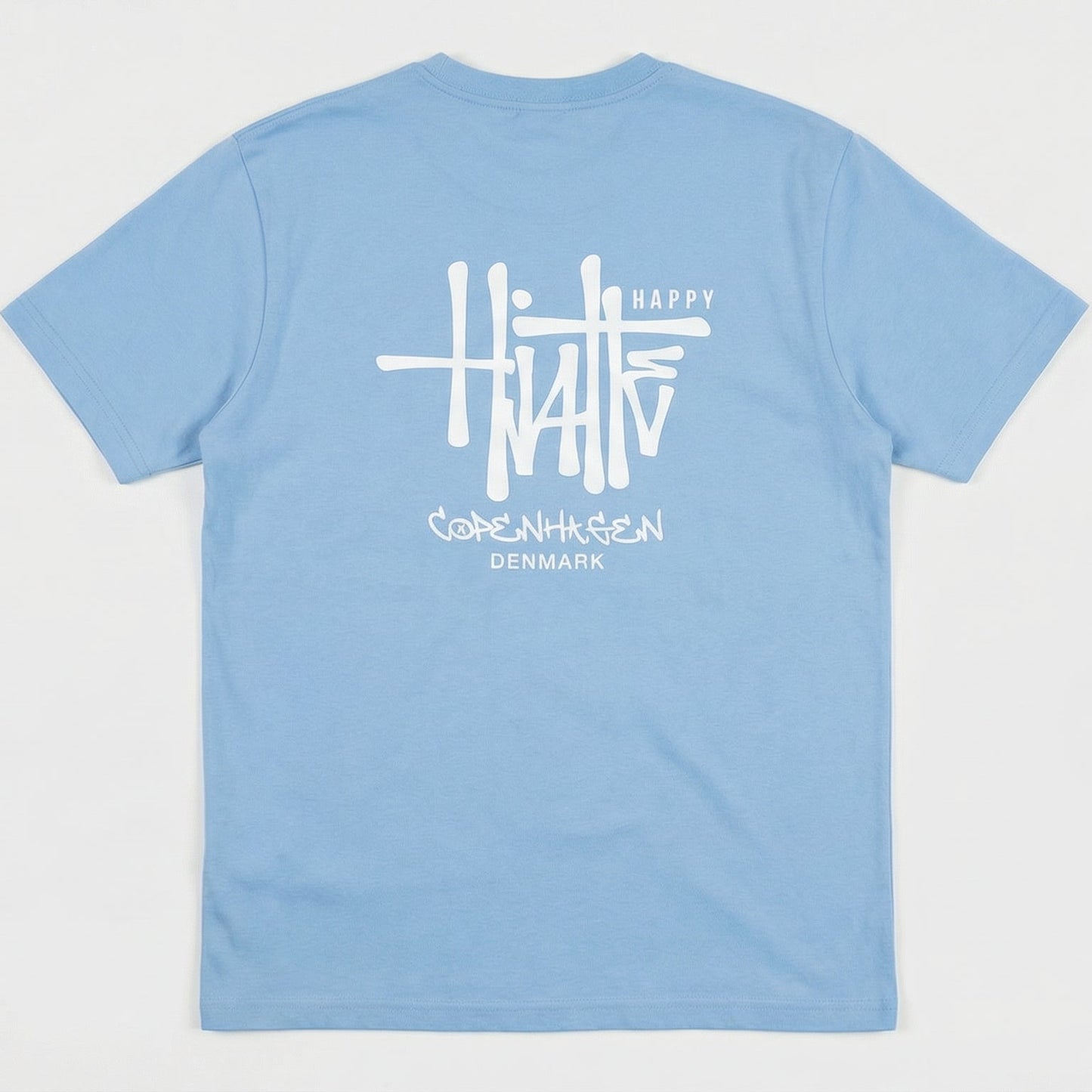 Lyseblå - Happyhjalte T-Shirt