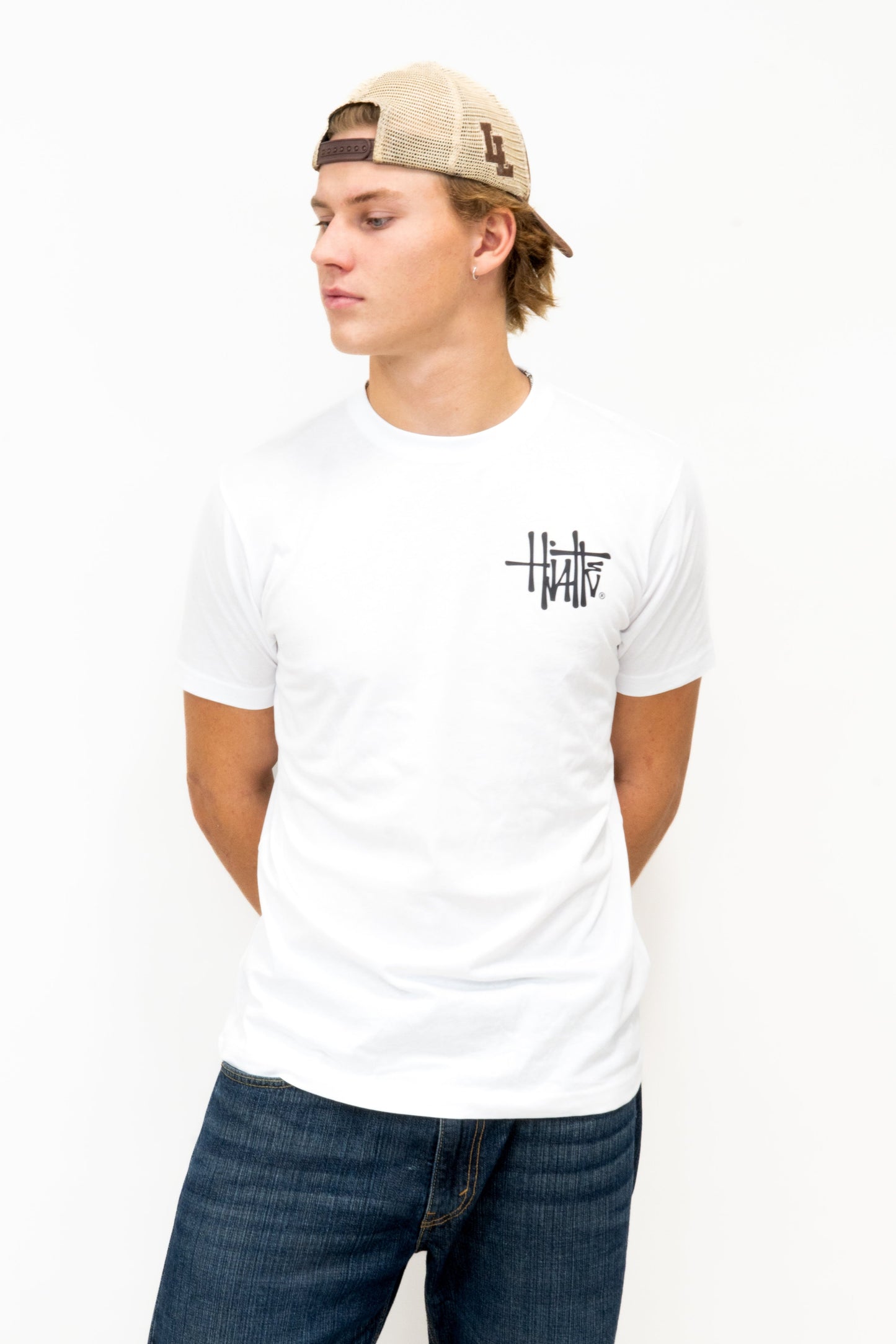 Hvid Happyhjalte t-shirt